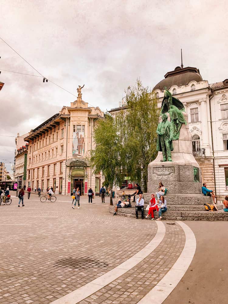 Ljubljana things to do: Preseren Square
