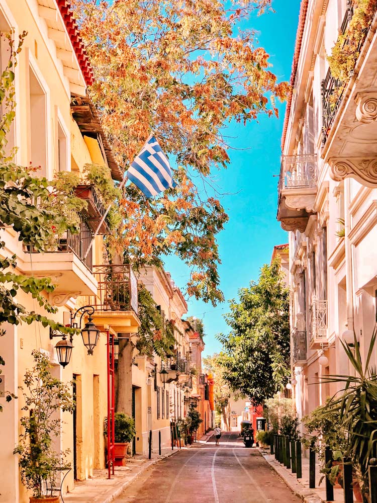 Streets of Plaka Athens Greece