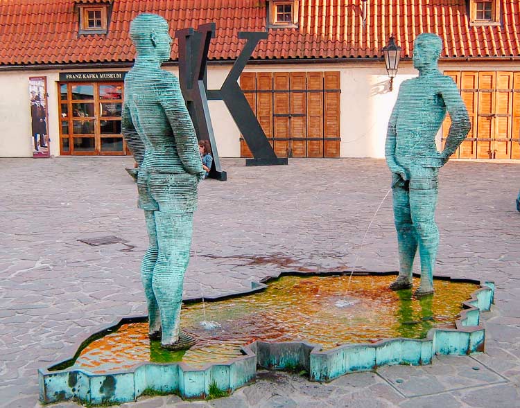 Prague free things to do: Piss sculpture