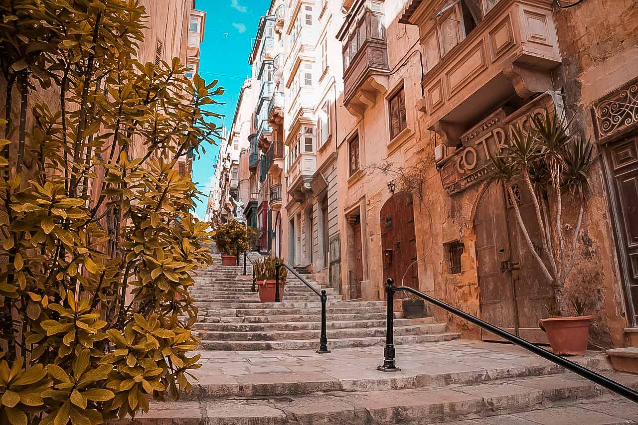 Malta Valletta streets