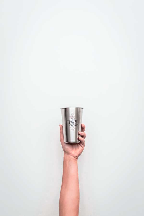 coffee tumbler to reduce plastic when traveling