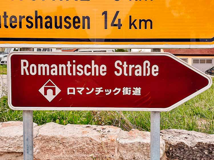 Romantic Route Germany Itinerary Signs
